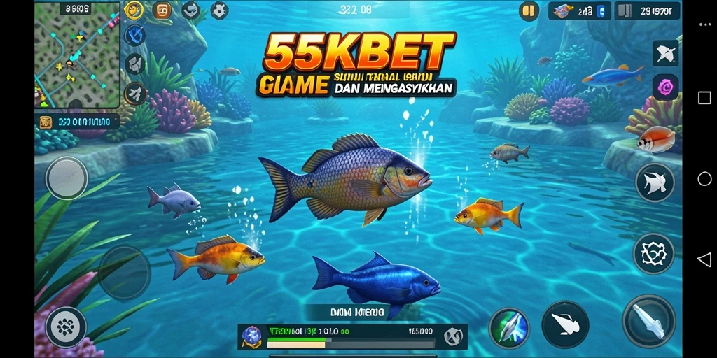 Screenshot gameplay 55KBET yang menarik dan penuh aksi Tembak Ikan.