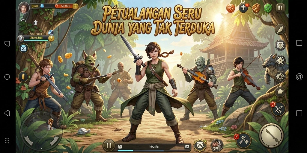 Menampilkan gameplay petualangan seru dalam 55RP.