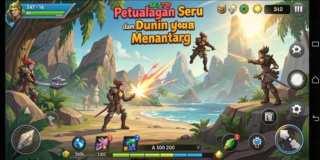 Tangkapan layar 567TV menampilkan aksi seru dalam petualangan yang mendebarkan.