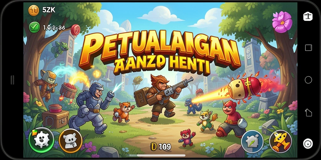 Screenshot gameplay 5ZK yang menampilkan aksi seru dan grafik menarik.