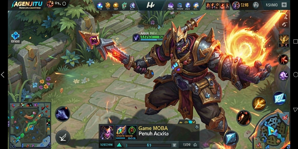 Screenshot gameplay AGENJITU menampilkan pertempuran tim yang intens dan karakter-karakter unik.