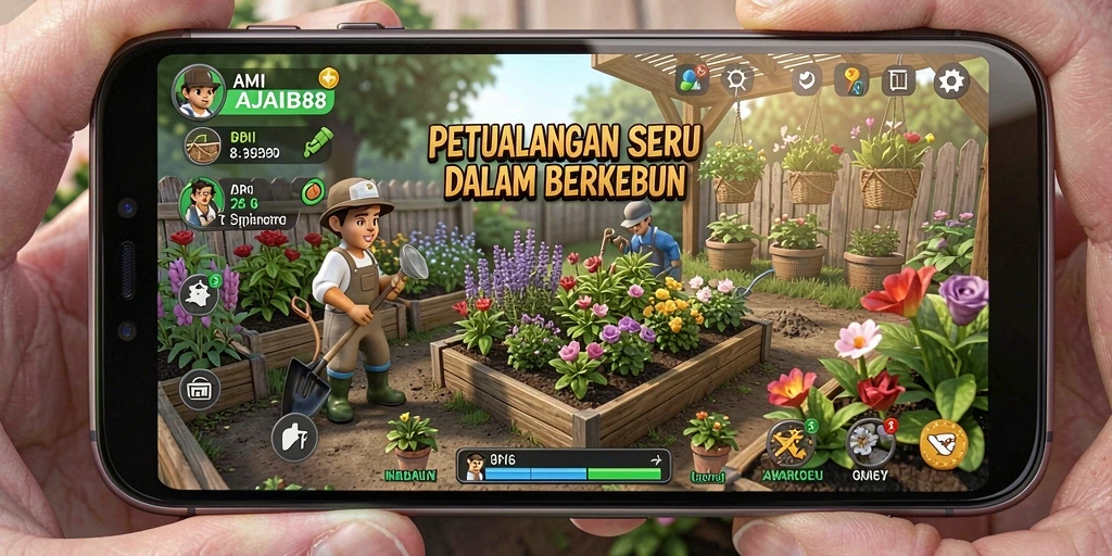 Gameplay AJAIB88 yang menarik dengan kebun yang subur.