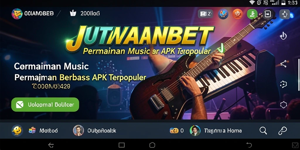 Tampilan gameplay menarik di JUTAWANBET dengan berbagai tantangan musik.
