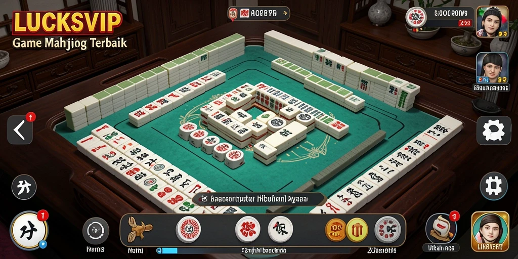 Tampilan gameplay LUCKSVIP yang mendebarkan dengan suasana Mahjong.