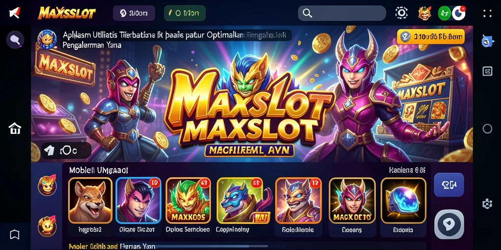 Tampilan menarik dari MAXSLOT yang memperlihatkan fitur utilitas.
