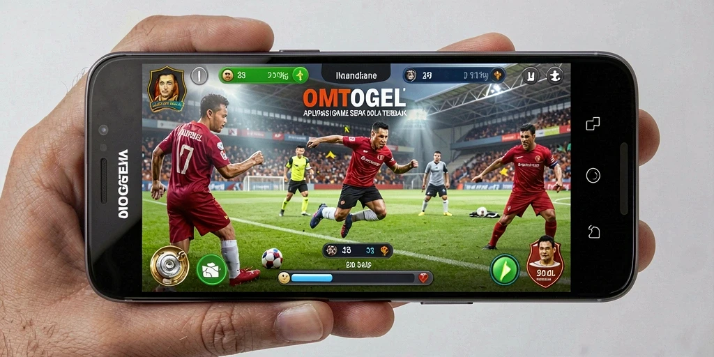 Tampilan gameplay seru dalam OMTOGEL menampilkan aksi sepak bola yang mendebarkan.