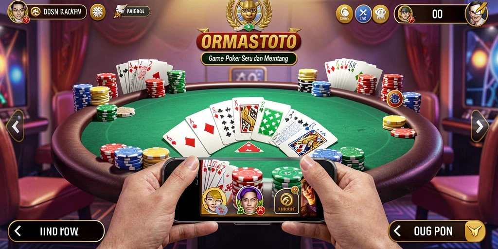 Tampilan gameplay seru di ORMASTOTO dengan pemain sedang bersaing.