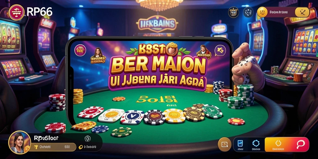 Screenshot gameplay RP66 yang menampilkan suasana kasino yang menarik.