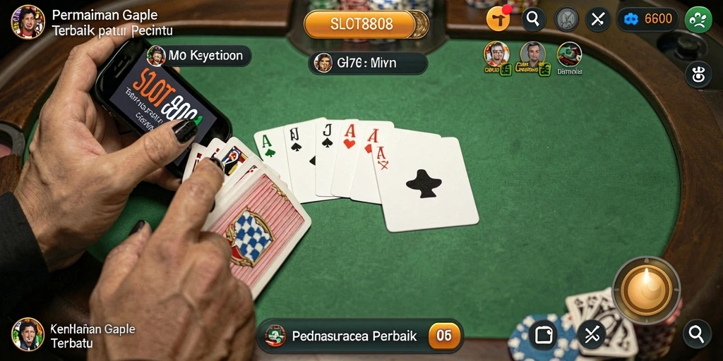 Tampilan menarik dari permainan Gaple di SLOT8808.