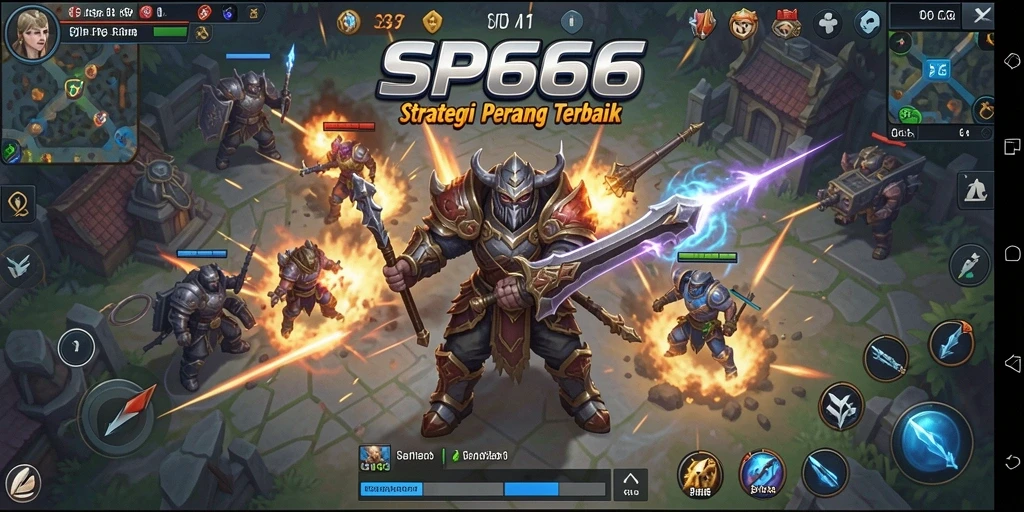Tampilan gameplay seru dengan pertempuran strategi yang mendalam.