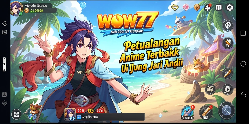 Screenshot WOW77 yang menampilkan aksi bertarung karakter anime yang mendebarkan.